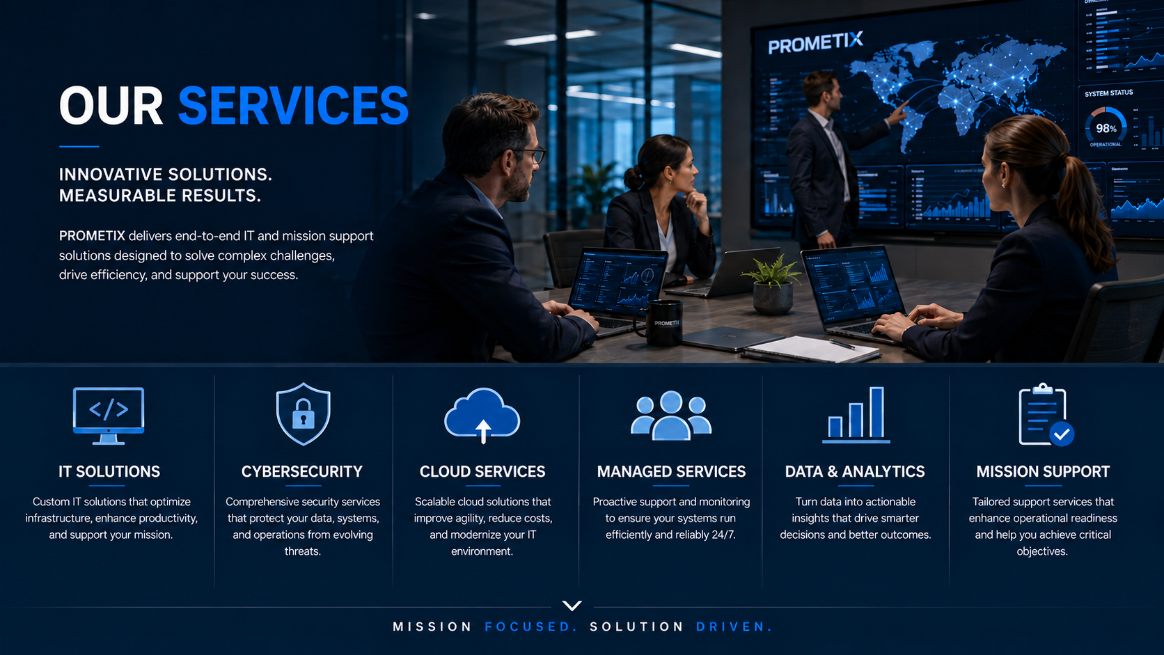 PROMETIX-SERVICES_ MISSION FOCUSED SOLUTIONS PROMETIX IT, cybersecurity and mission support services
